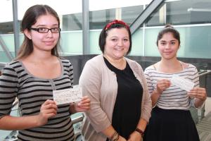 (left to right) Sandra Pasillas, EMCC faculty Anastasia Amabisca, Maria Almanza 