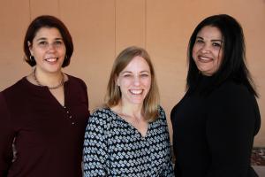 EMCC NISOD award recipients Yvette Moller, Student Services Specialist; Kelly Loucy, English Faculty; and Rachel Holmes, Education Faculty.