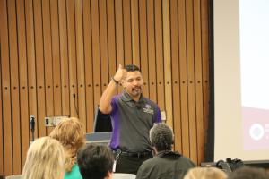 Dr. Rey Rivera sharing about his leadership style Dr. Rey Rivera