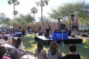 Cato delivers his speech