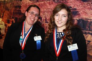Brown (left) and Patterson at awards ceremony