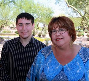 Liesl Roeder and son, Michael Johnson
