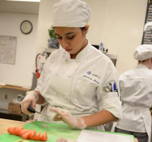 EMCC Culinary student prepares meal EMCC Culinary student prepares meal