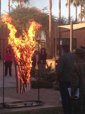 US Flag Retirement Ceremony 2014
