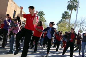EMCC students perform One Billion Rising dance