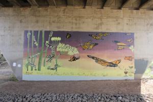 butterfly mural