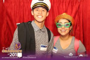 Students in photo booth